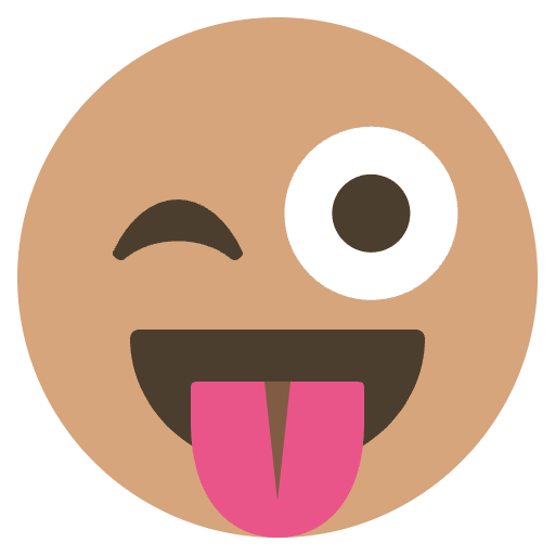 Winky Face With Tongue Out Emoji. Emoji from EmojiTwo Colors Set