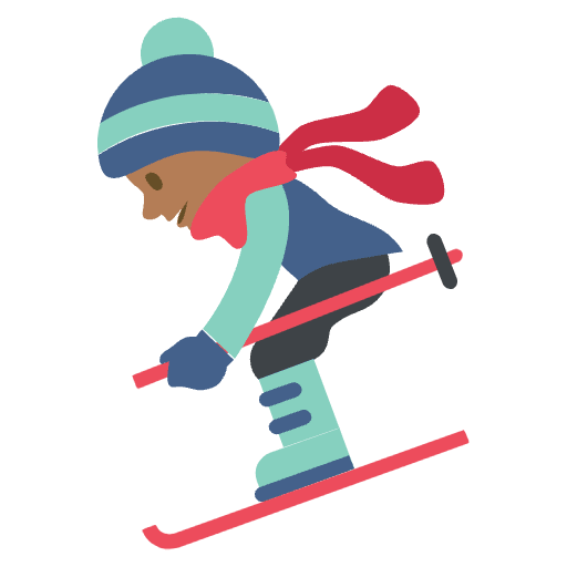 Winter Skier Element from EmojiTwo Colors Set