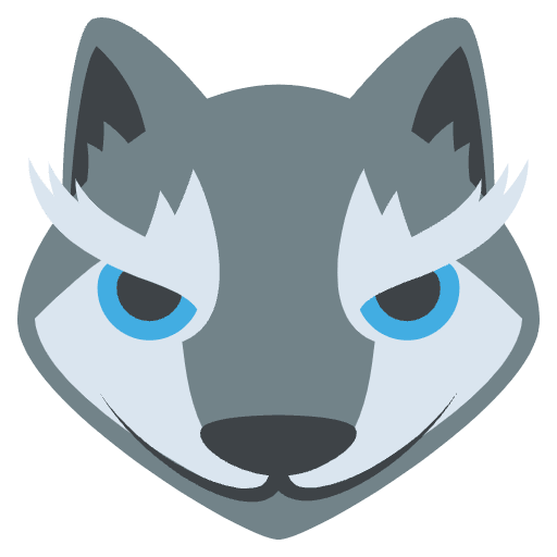 Wolf Emoji from EmojiTwo Colors Set