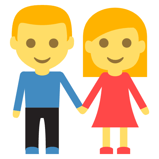 Woman And Man Holding Hands Emoji from EmojiTwo Colors Set