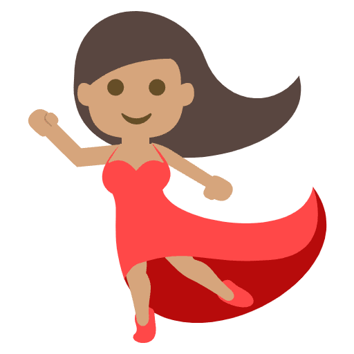 Woman Dancing Medium Skin Tone Emoji from EmojiTwo Colors Set