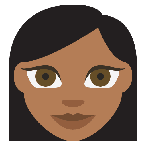 Woman Medium Dark Skin Tone Element from EmojiTwo Colors Set