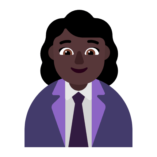 Woman Office Worker Flat Dark Emoji from Fluent Emoji Flat Set