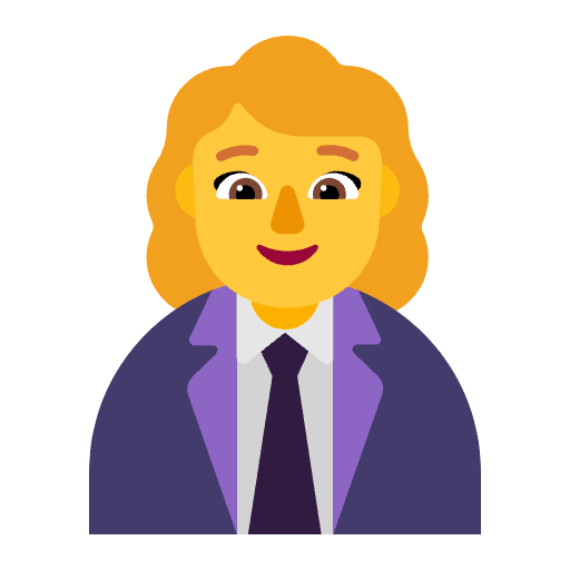 Woman Office Worker Flat Default Element from Fluent Emoji Flat Set