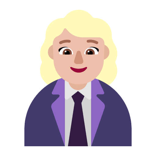 Woman Office Worker Flat Medium Light Emoji from Fluent Emoji Flat Set