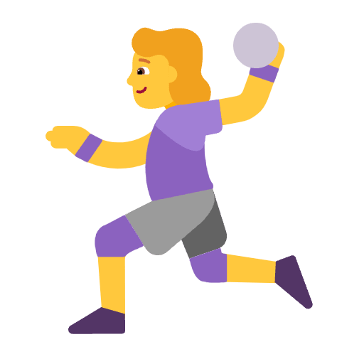 Woman Playing Handball Flat Default Emoji from Fluent Emoji Flat Set