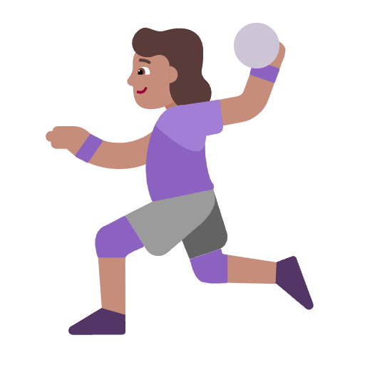 Woman Playing Handball Flat Medium Emoji from Fluent Emoji Flat Set