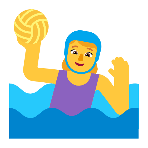 Woman Playing Water Polo Flat Default Emoji from Fluent Emoji Flat Set