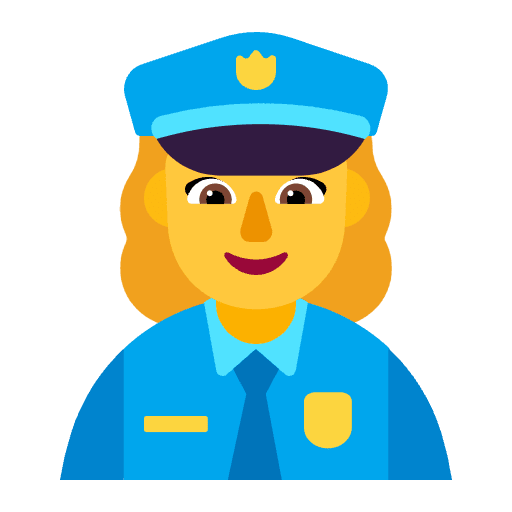 Woman Police Officer Flat Default Emoji from Fluent Emoji Flat Set