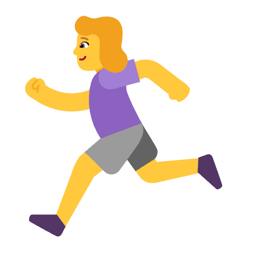 Woman Running Flat Default Emoji from Fluent Emoji Flat Set