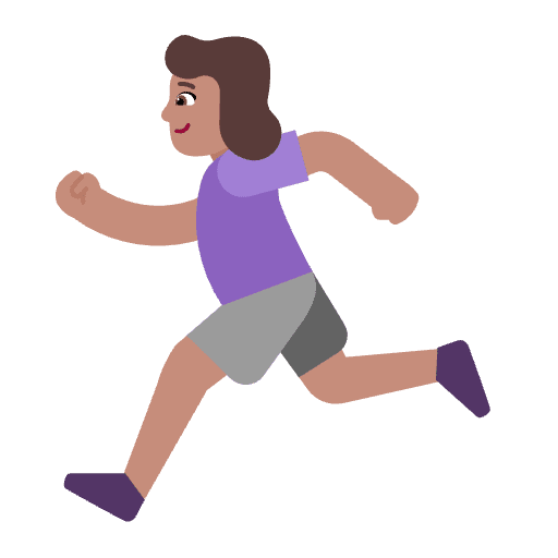 Woman Running Flat Medium Emoji from Fluent Emoji Flat Set