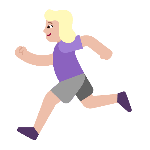 Woman Running Flat Medium Light Element from Fluent Emoji Flat Set