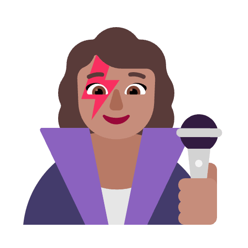 Woman Singer Flat Medium Emoji from Fluent Emoji Flat Set