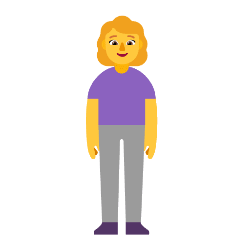 Woman Standing Flat Default Emoji from Fluent Emoji Flat Set