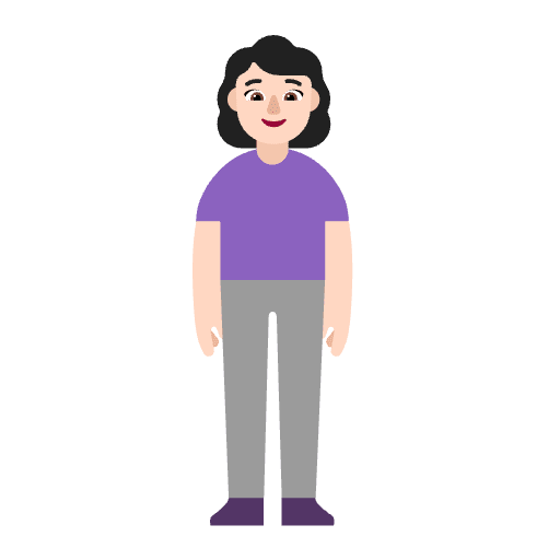 Woman Standing Flat Light Element from Fluent Emoji Flat Set