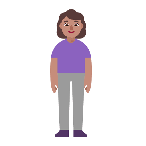 Woman Standing Flat Medium Element from Fluent Emoji Flat Set