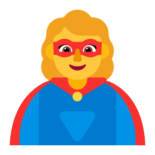 Woman Superhero Flat Default Emoji from Fluent Emoji Flat Set