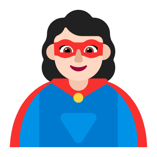 Woman Superhero Flat Light Emoji from Fluent Emoji Flat Set