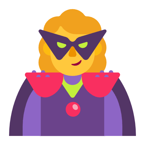Woman Supervillain Flat Default Emoji from Fluent Emoji Flat Set