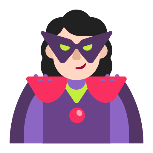 Woman Supervillain Flat Light Emoji from Fluent Emoji Flat Set