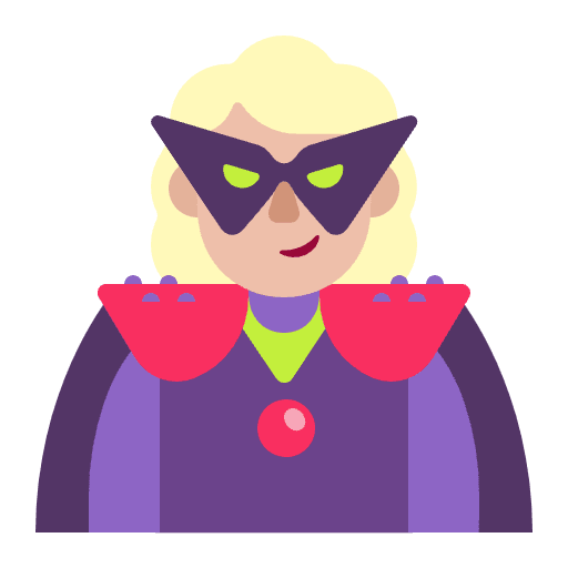 Woman Supervillain Flat Medium Light Emoji from Fluent Emoji Flat Set