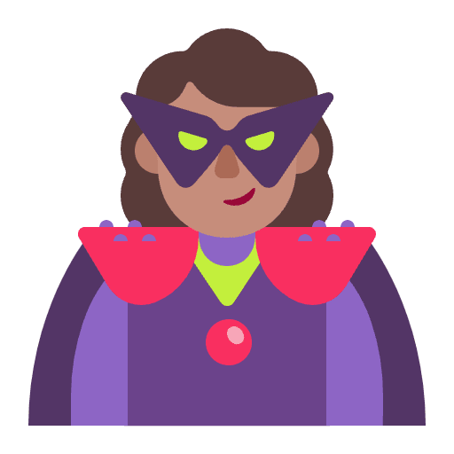 Woman Supervillain Flat Medium Emoji from Fluent Emoji Flat Set
