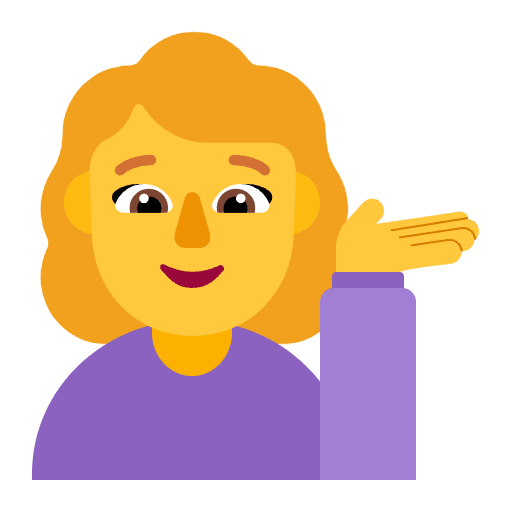 Woman Tipping Hand Flat Default Emoji from Fluent Emoji Flat Set