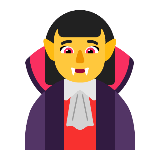 Woman Vampire Flat Default Emoji from Fluent Emoji Flat Set