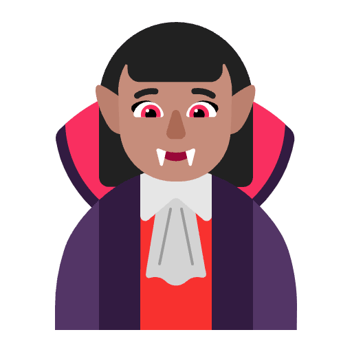 Woman Vampire Flat Medium Emoji from Fluent Emoji Flat Set