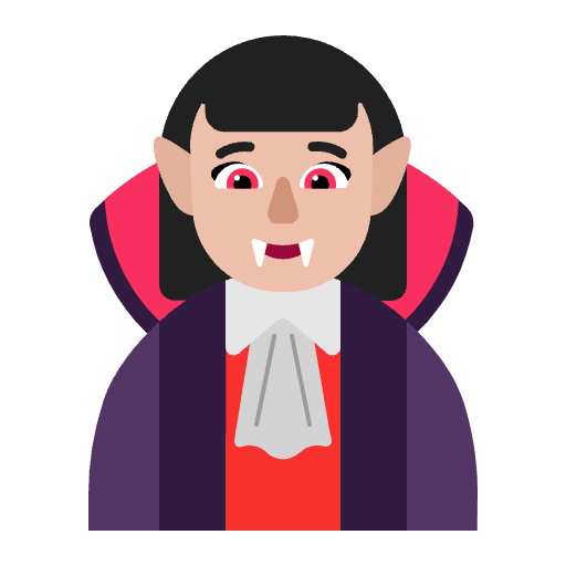Woman Vampire Flat Medium Light Element from Fluent Emoji Flat Set