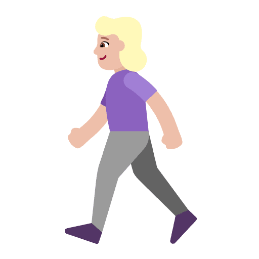 Woman Walking Flat Medium Light Emoji from Fluent Emoji Flat Set