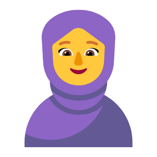Woman With Headscarf Flat Default Emoji from Fluent Emoji Flat Set