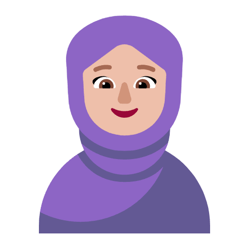 Woman With Headscarf Flat Medium Light Emoji from Fluent Emoji Flat Set