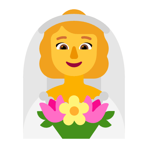 Woman With Veil Flat Default Emoji from Fluent Emoji Flat Set
