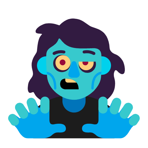 Woman Zombie Flat Emoji from Fluent Emoji Flat Set