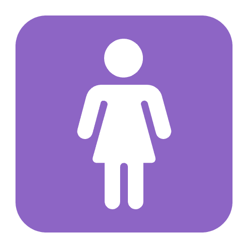 Womens Room Flat Element from Fluent Emoji Flat Set