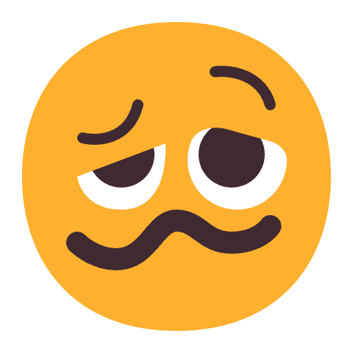 Woozy Face Flat Emoji from Fluent Emoji Flat Set