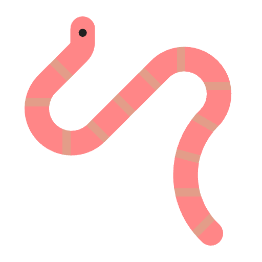 Worm Flat Emoji from Fluent Emoji Flat Set