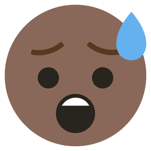Worried Face Emoji from EmojiTwo Colors Set