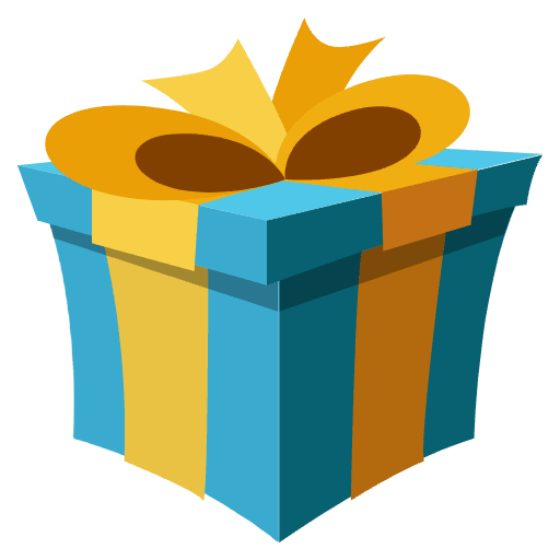 Wrapped Gift Emoji from EmojiTwo Colors Set