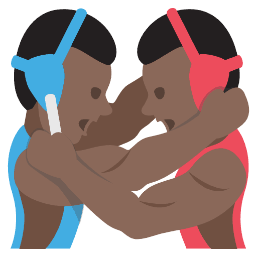 Wrestlers Tone 5 Element from EmojiTwo Colors Set