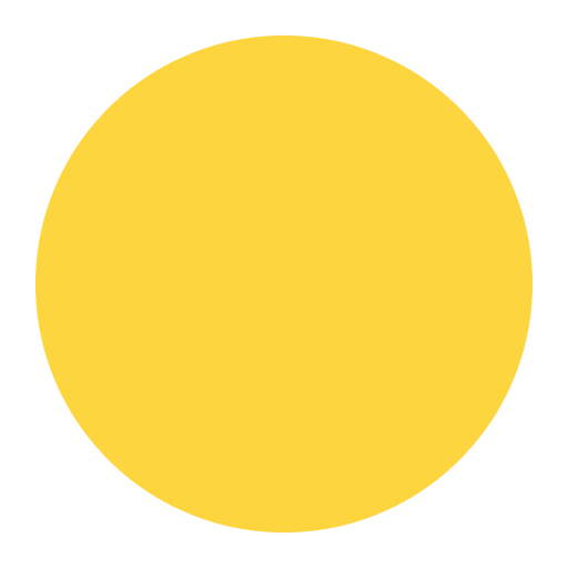 Yellow Circle Flat Emoji from Fluent Emoji Flat Set