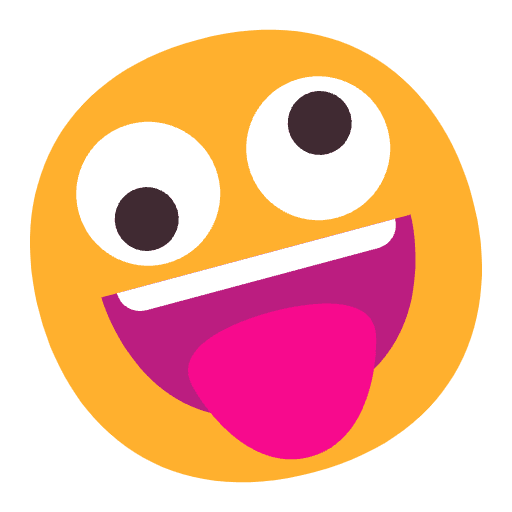 Zany Face Flat Emoji from Fluent Emoji Flat Set