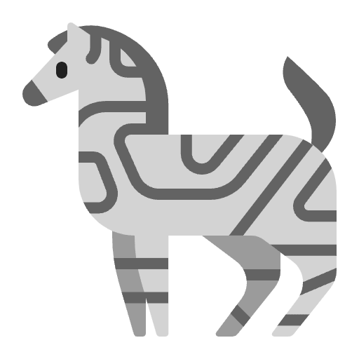 Zebra Flat Emoji from Fluent Emoji Flat Set