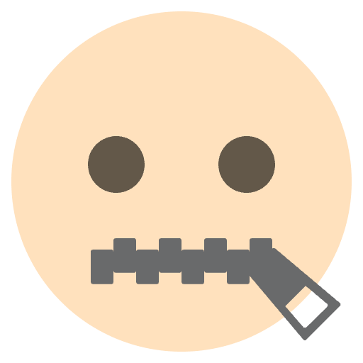 Zipped Mouth Emoji Emoji from EmojiTwo Colors Set