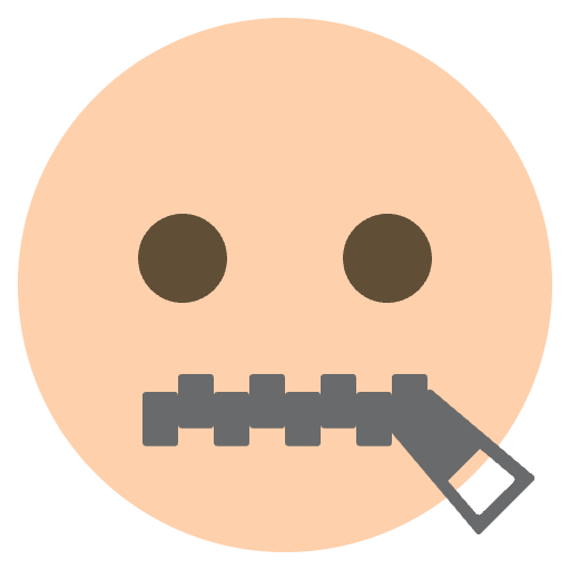 Zipped Silence Emoji from EmojiTwo Colors Set