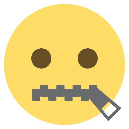 Zipper Mouth Face Emoji from EmojiTwo Colors Set