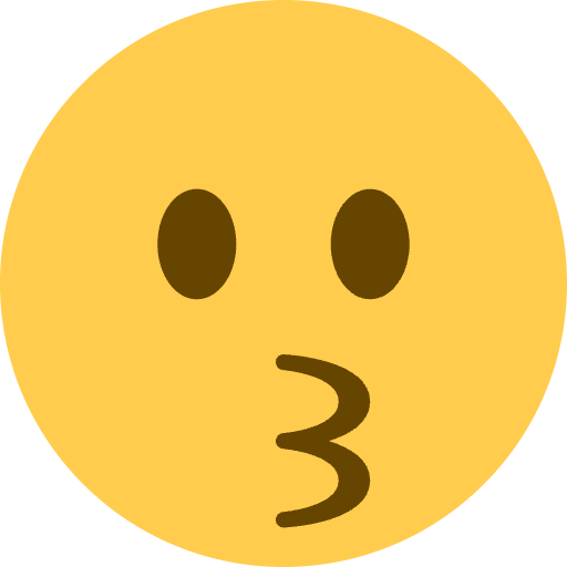 Kissing Face Emoji from Twemoji Emoji Set