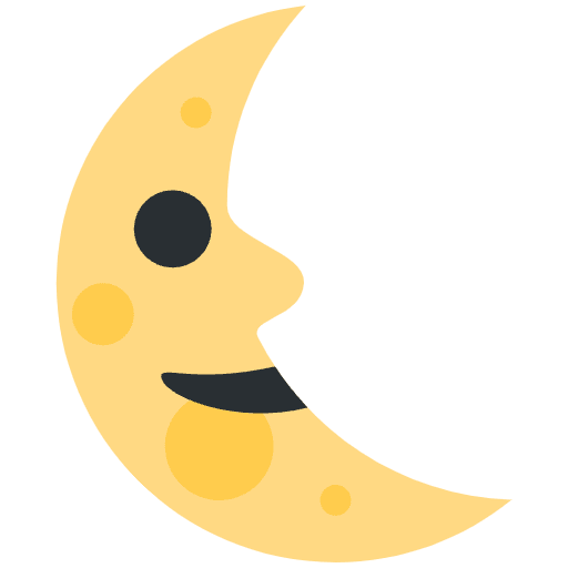 Last Quarter Moon Face Emoji from Twemoji Set