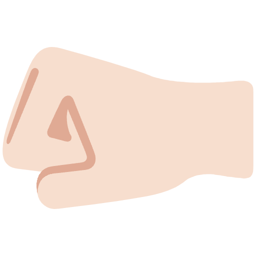Left Facing Fist Light Skin Tone Element from Twemoji Emoji Set